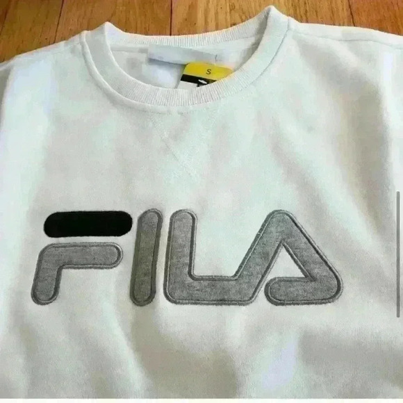 Fila White Newton Crew Neck Sweatshirt - Picture 3 of 5